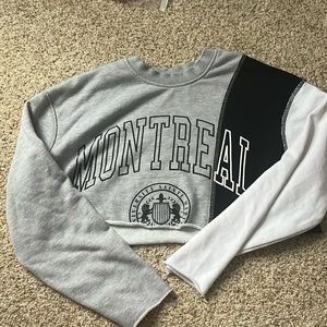 Cropped crew neck from garage XS